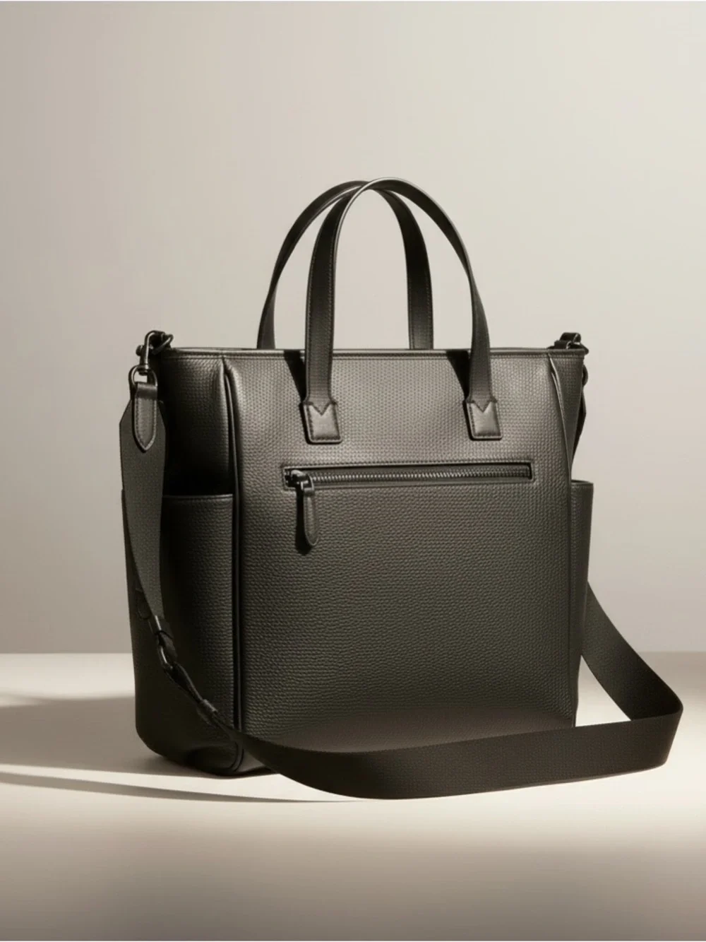 Coach Sprint Leather Work Tote Black Laptop Crossbody Bag CR324 NWT - Picture 2 of 16